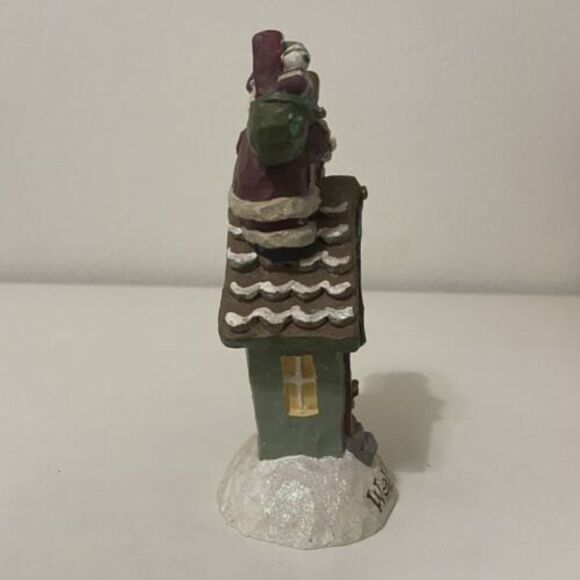 Kurt Adler Santa's World Snowtown Santa in Chimney Tablepiece Figurine J8894 - Picture 7 of 11
